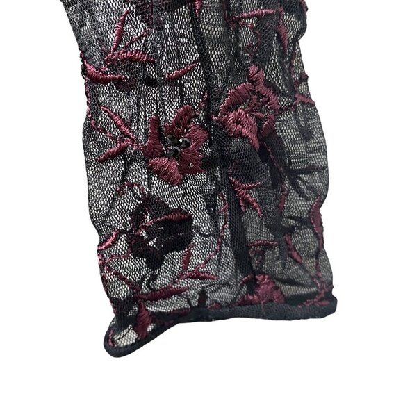 PAMELA DENNIS Couture Silk Evening Gown Sz 10 Formal Long Dress Burgundy Black - Picture 15 of 16